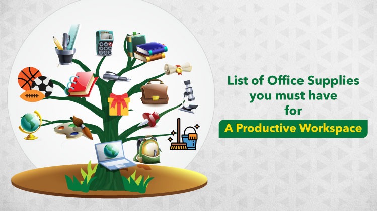 List of Office Supplies for a productive workspace